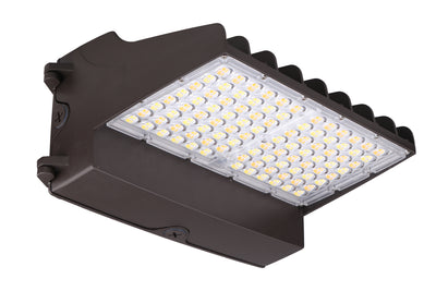 Full Cutoff LED Wall Pack Light, 120 Watt, 16450 Lumen Max, CCT Selectable, Integrated Photocell, 120-277V, Bronze Finish