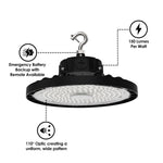 Static LED UFO High Bay, 15,000 Lumens, 100 Watt, 5000K, 120-277V, Black Finish