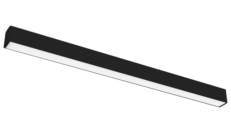 4FT LED Up/Down Suspended Linear Light, 5400 Lumen Max, Wattage and CCT Selectable, 120-277V, Black or White Finish