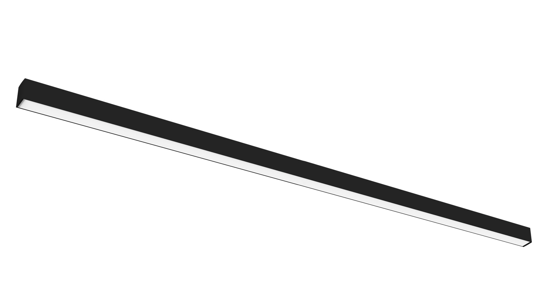 8FT LED Up/Down Suspended Linear Light, 10,800 Lumen Max, Wattage and CCT Selectable, 120-277V, Black or White Finish