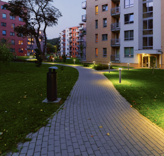 LED Bollard Light, 3200 Lumen Max, Wattage and CCT Selectable, 120-277V, Dark Bronze, White or Black