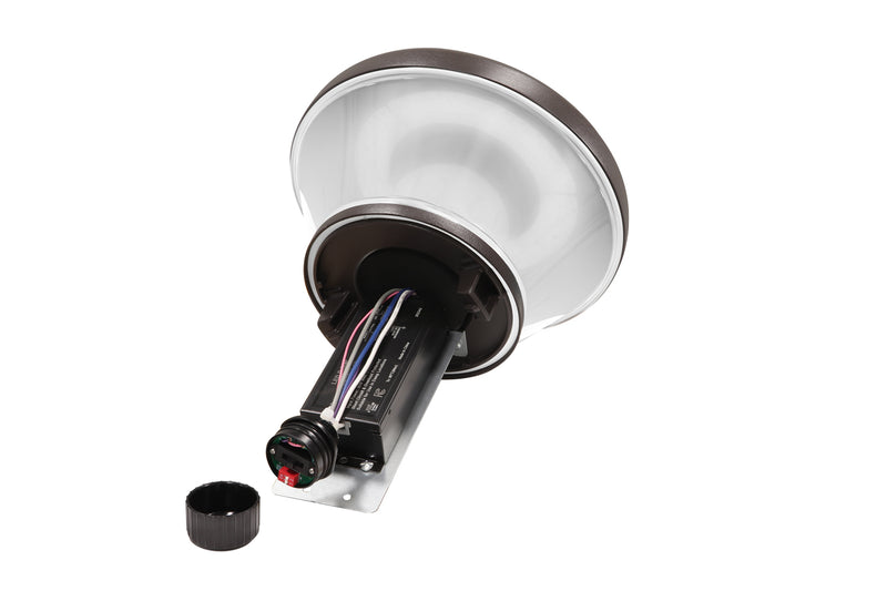 LED Bollard Light, 3200 Lumen Max, Wattage and CCT Selectable, 120-277V, Dark Bronze, White or Black