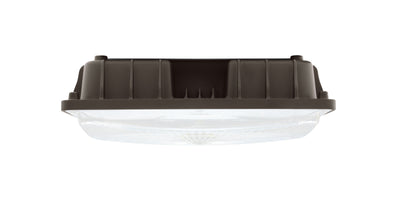 Square LED Canopy Light, 27W, 3800 Lumen Max, 4000K or 5000K, Dimmable, DLC 5.1 Premium, 120-277V