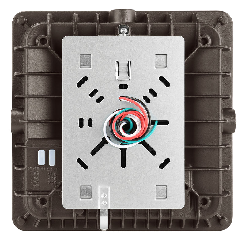 LED Canopy Light, 8000 Lumen Max, Wattage and CCT Selectable, 120-277V