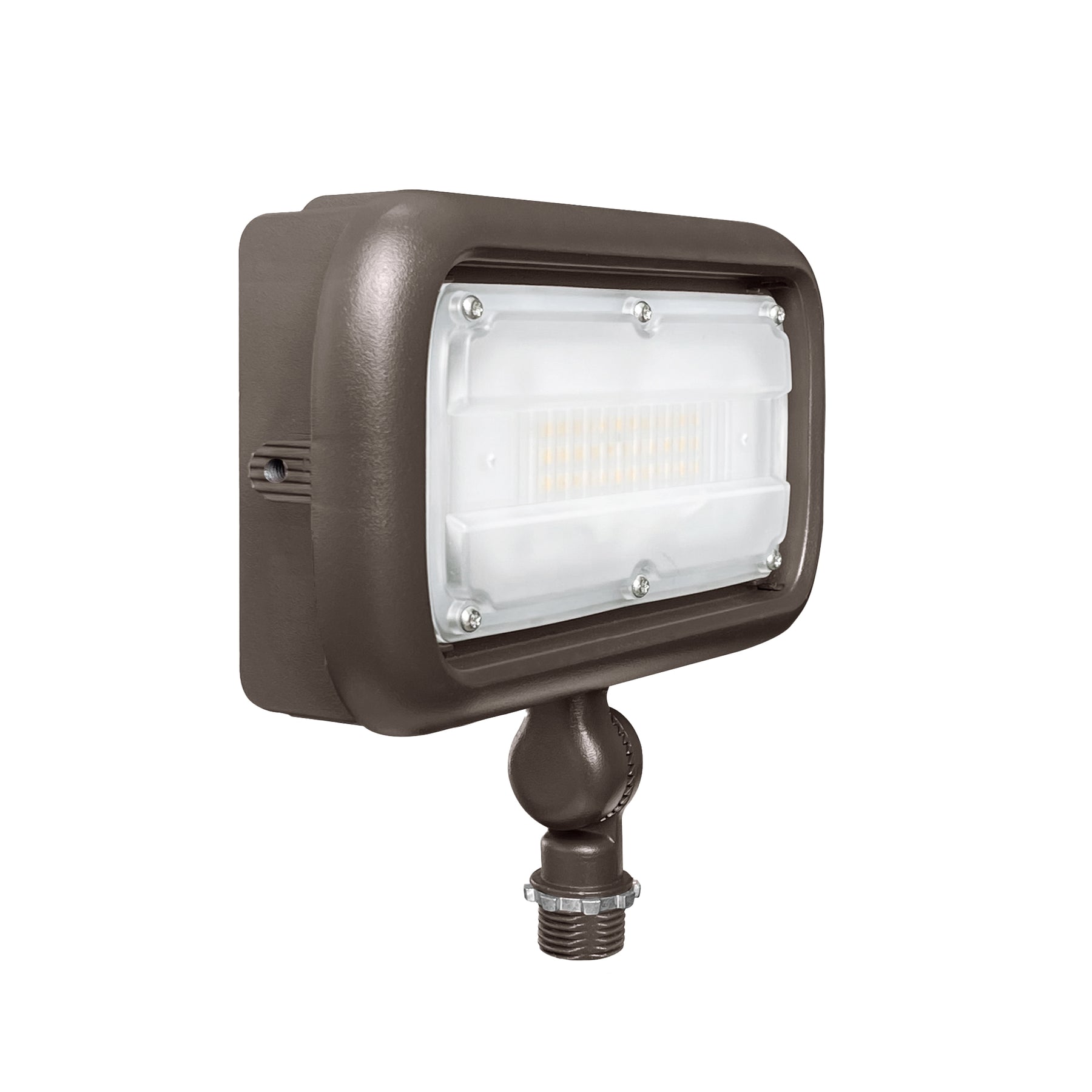 Brown outdoor flood light on a white background