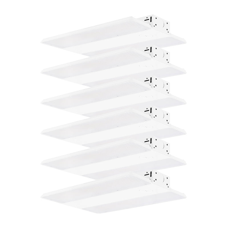 6PK 1FT LED Linear High Bay, 18,500 Lumen Max, Wattage and CCT Tunable, 120-277V or 347-480V