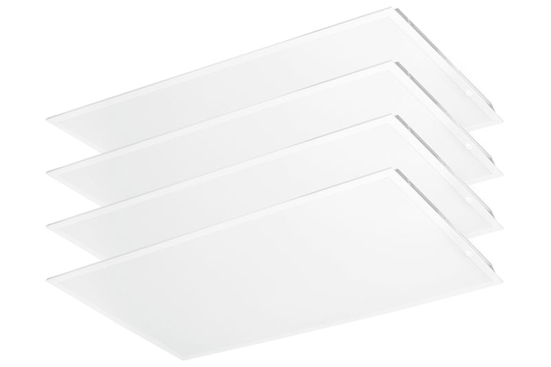 4PK 2X4 LED Flat Panel, 5000 Lumen Max, Wattage and CCT Tunable, 120-277V, Sensor Ready