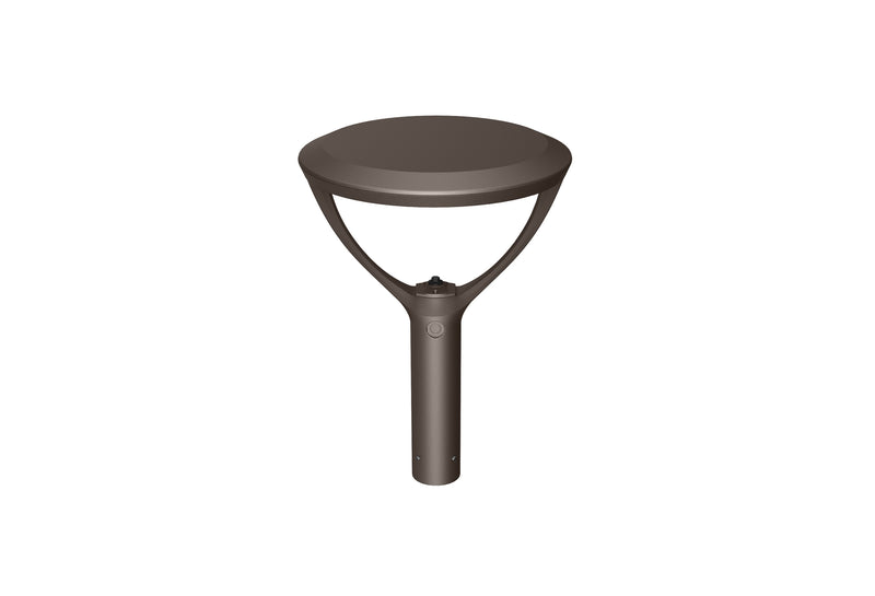 Brown metal tool with a handle on a white background