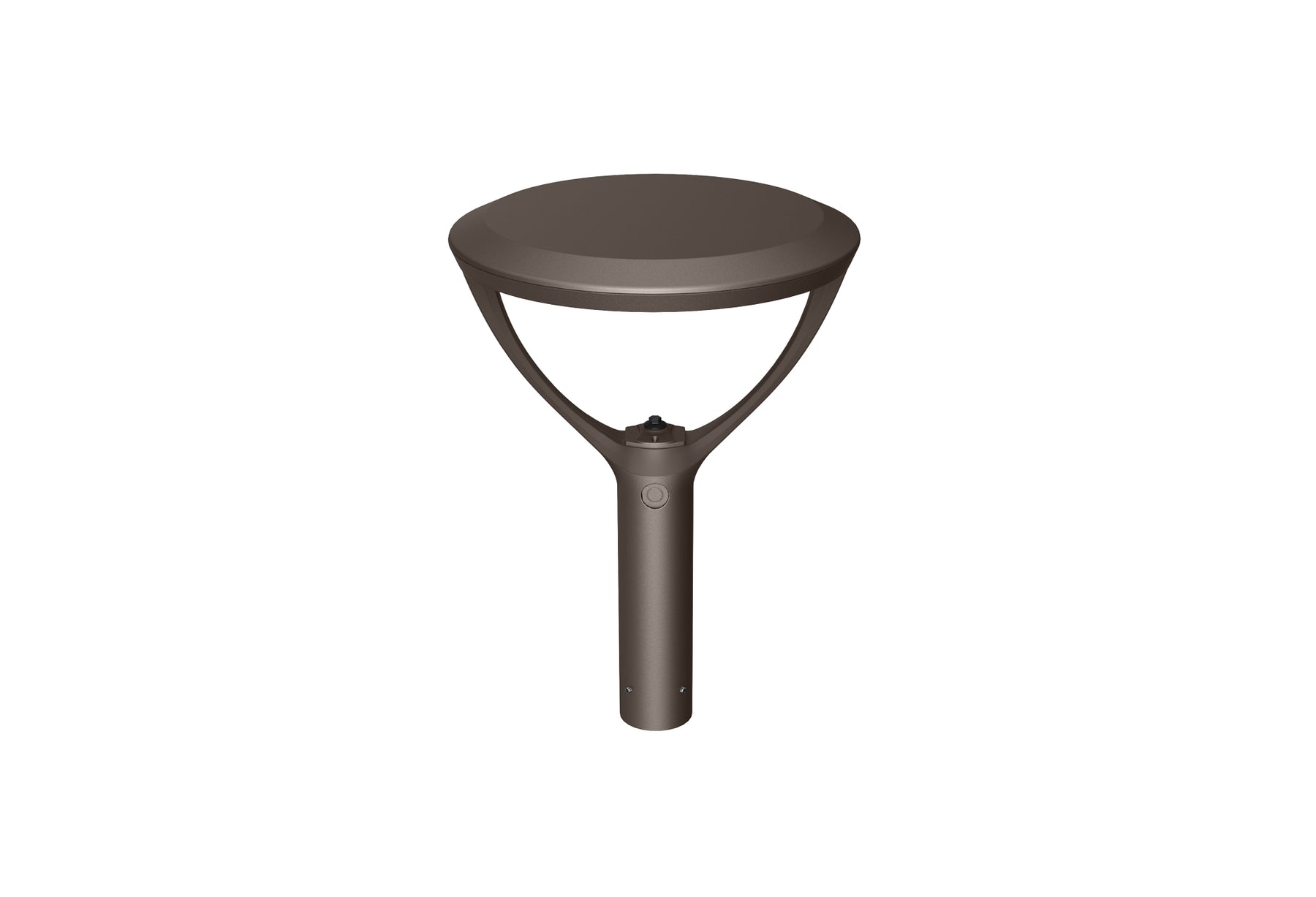 Brown metal tool with a handle on a white background