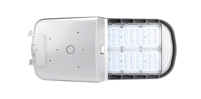 LED Roadway Light, 19800 Lumens, 70W, 100W, or 150W, 4000K, White Housing, 1-10V Dimmable, 120-277V