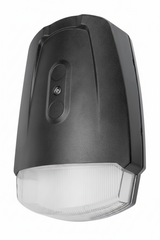 LED Mini Wall Pack, 20W, 2660 Lumens, CCT Selectable, Integrated Photocell and Emergency Backup, 120-277V, Bronze or Black Finish