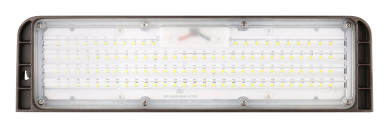 LED Slim Full Cutoff Wall Pack, 9700 Lumen Max, 65W, CCT Selectable, Photocell Included, 120-277V, Dark Bronze Finish