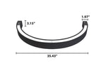 36" 1/2 Circle LED Direct/Indirect Suspended Linear Fixture, 5880 Lumen Max, Wattage and CCT Selectable, 120-277V, White or Black Finish