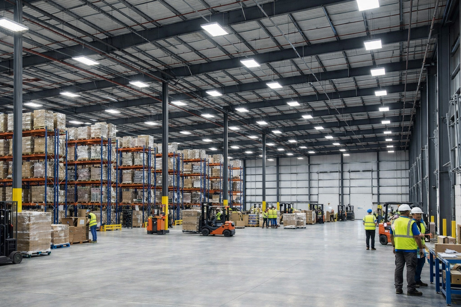 2FT LED Compact Linear High Bay Fixture, 23,100 Lumen Max, Wattage and CCT Selectable, 120-277V, TAA Compliant