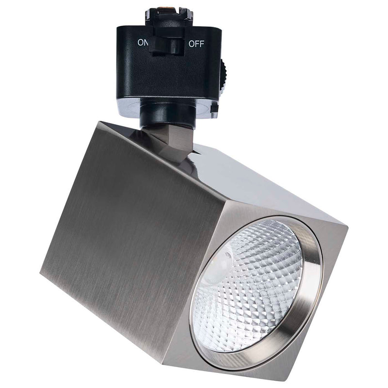 LED Square Track Head, 8W, CCT Selectable, J Style, 36 Degree Beam Angle, 120V, White, Black or Brushed Nickel