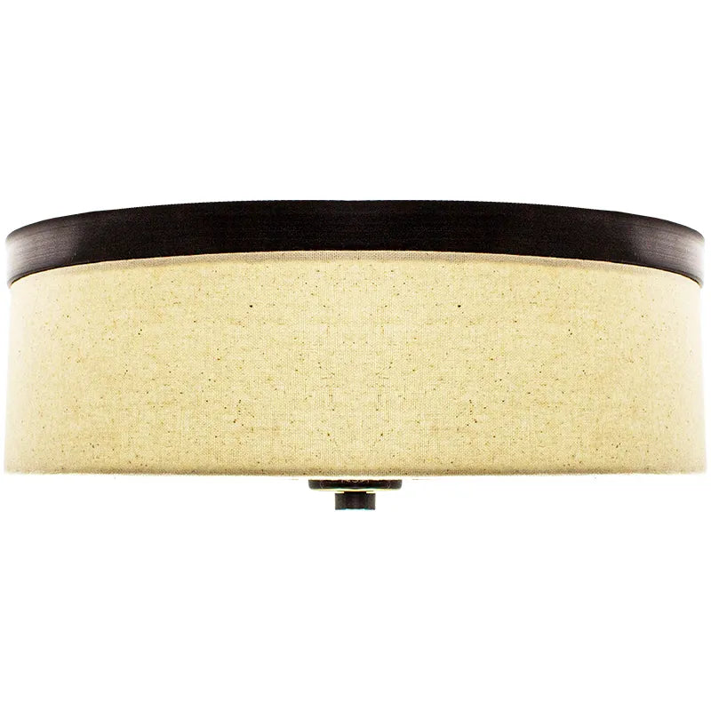 22" LED Fabric Drum Fixture, 2100 Lumens, 45W, CCT Selectable, 120V, Bronze Finish