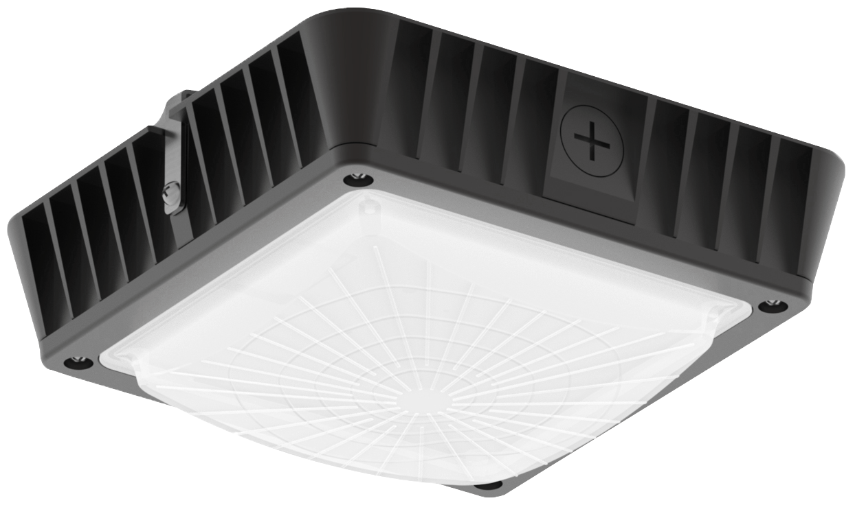 LED Mini Canopy Light, 5490 Lumen Max, Wattage and CCT Selectable, 120-277V, Bronze