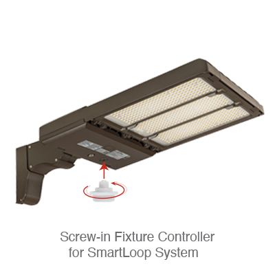 LED Area Light, 140W, Power and Color Select, Optics Selectable (Type III, IV, and V), Slipfitter Mount, NEMA Type 3-pin Twist Lock Photocell, Bronze or White Finish