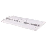 White rectangular 2ft led linear high bay panel light with ventilation slits and selectable wattage and cct