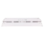 White rectangular 2ft led linear high bay panel light with sleek design and ventilation slits for efficient cooling