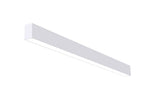 4 FT LED Direct/Indirect Suspended Linear Fixture, 2" Wide, 4600 Lumen Max, Wattage and CCT Selectable, 120-277V, White or Black Finish