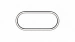 7FT Oval LED Direct/Indirect Pendant Light, 2" Wide, 20,960 Lumen Max, Wattage and CCT Selectable, 120-277V, White or Black Finish