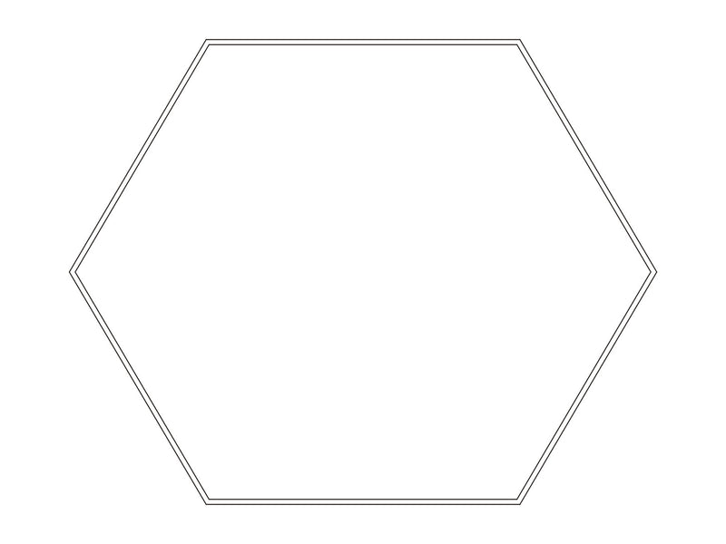 8FT Hexagon LED Direct/Indirect Pendant Light, 2" Wide, 55,200 Lumen Max, Wattage and CCT Selectable, 120-277V, White or Black Finish