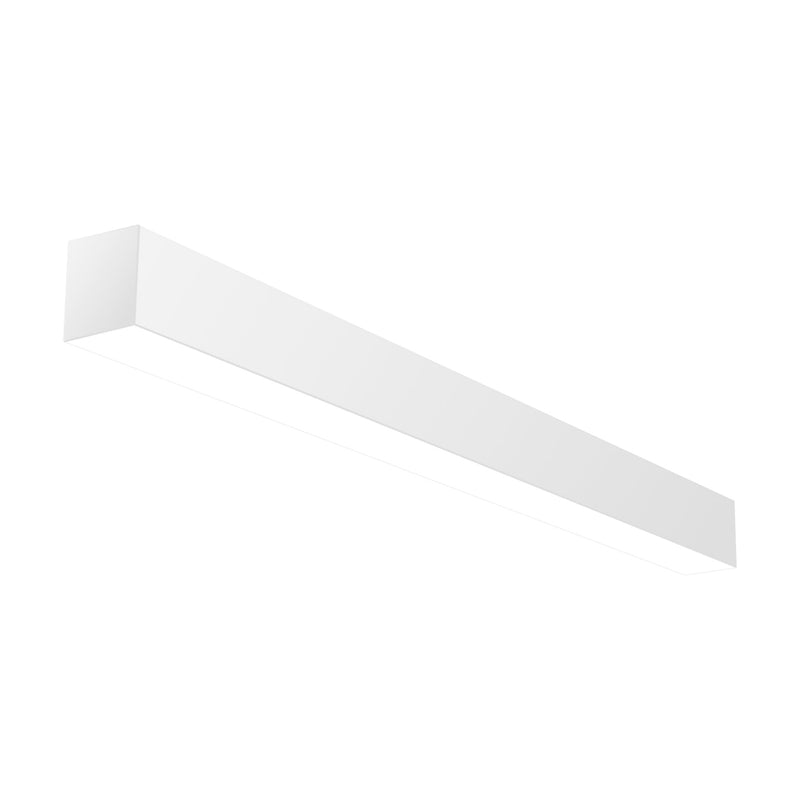 8 FT LED Direct/Indirect Suspended Linear Fixture, 11,000 Lumens, Wattage and CCT Selectable, 120-277V, Black, White or Silver Finish