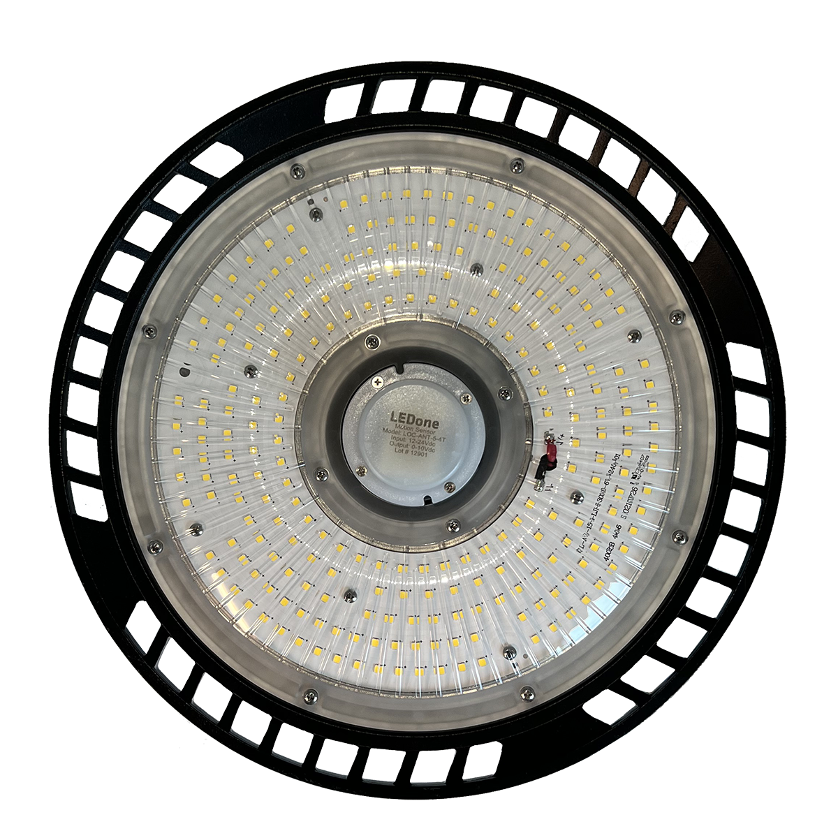 LED UFO High Bay Light, 22500 Lumen Max, Wattage Selectable 80W/100W/150W, 5000K, 100-277V, 1-10V Dimming