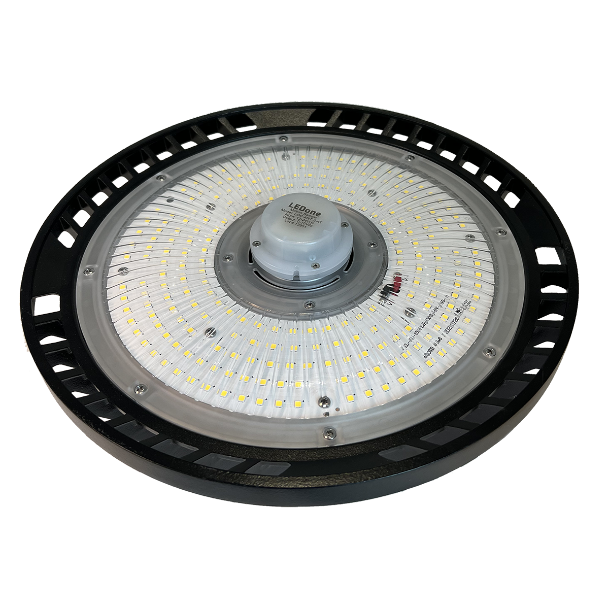 LED UFO High Bay Light, 37500 Lumen Max, Wattage Selectable 180W/200W/250W, 5000K, 100-277V, 1-10V Dimming