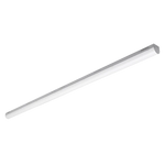 A long, slim LED linear light fixture with a white frosted tube and a silver metal mounting bracket, shown diagonally on a solid white background.