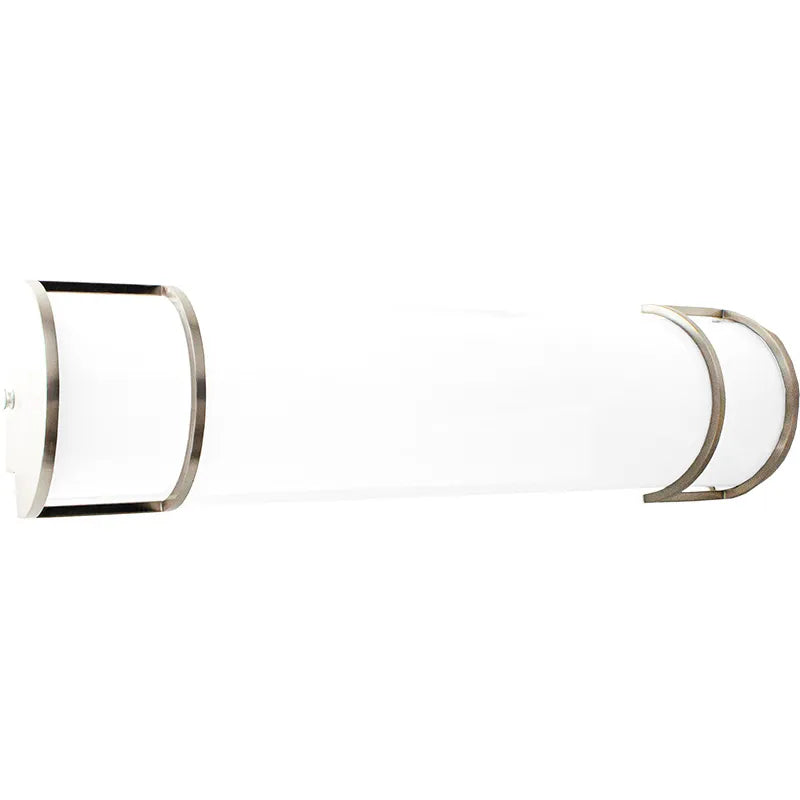 24" LED Multi-CCT Vanity Light with Metal Rings, 17W, 1760 Lumens, Brushed Nickel