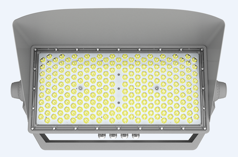 LED Sport Light, 500W, 5000K, Dimmable, 30° Beam Angle, 277-480V