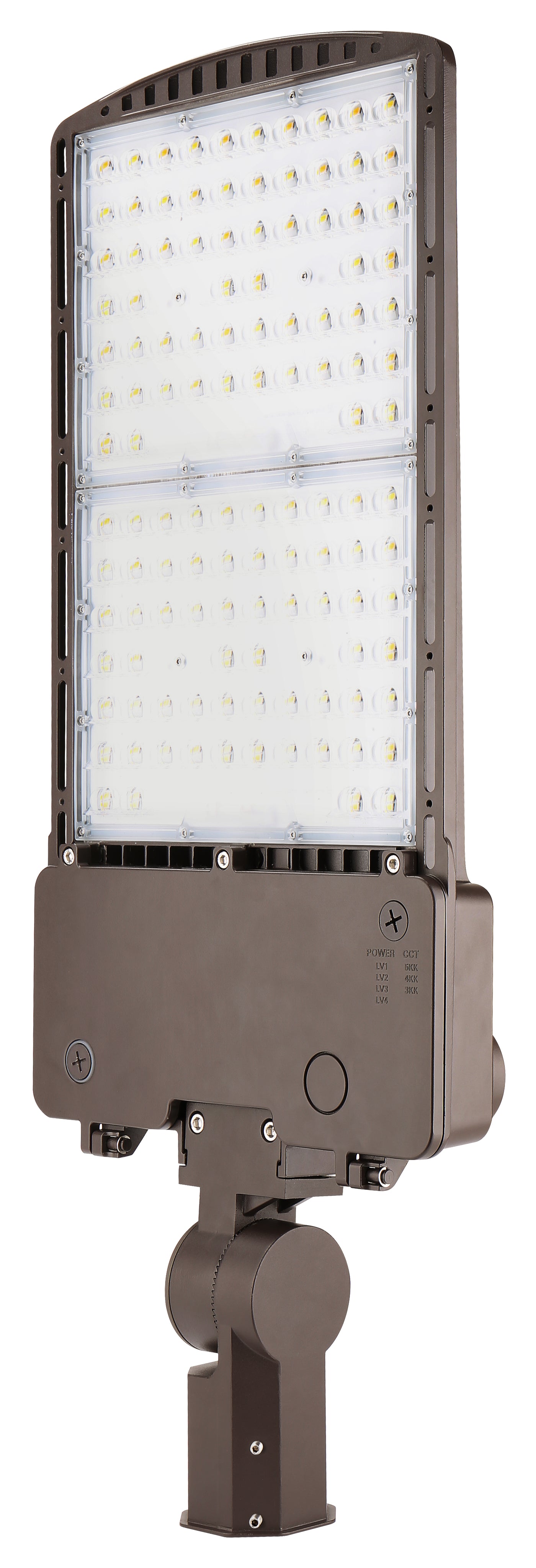LED Area/Parking Lot Light, 45000 Lumen Max, Wattage and CCT Selectable, Type III Distribution, 120-277V, Dark Bronze Finish