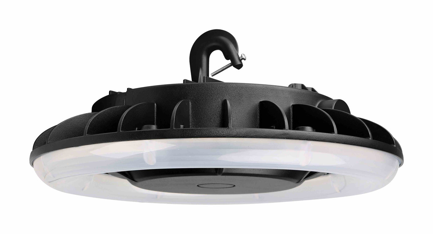 LED UFO High Bay, 14,000 Lumen Max, 40/60/80/97 Wattage Selectable and CCT Selectable 4000K/5000K, 120-277V