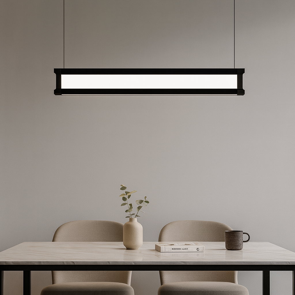 4FT Vertical Linear LED Fixture, 3200 Lumens, 40W, CCT Selectable, Louver Lens, Internal Driver 110-277V, White or Black Finish