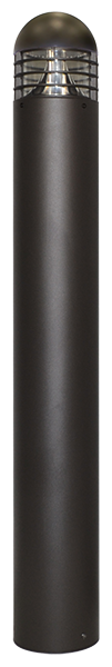 LED 6" Round Top Bollard, 1252 Lumens, Wattage and CCT Selectable, 120-347V, Bronze Finish