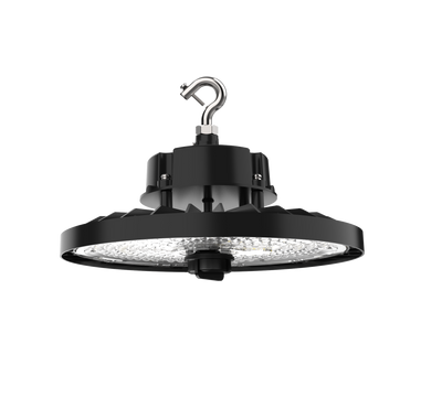 Saturn LED UFO High Bay, 100 watt, 120-277V, 18,500 Lumens, 5000K CCT, Black Finish