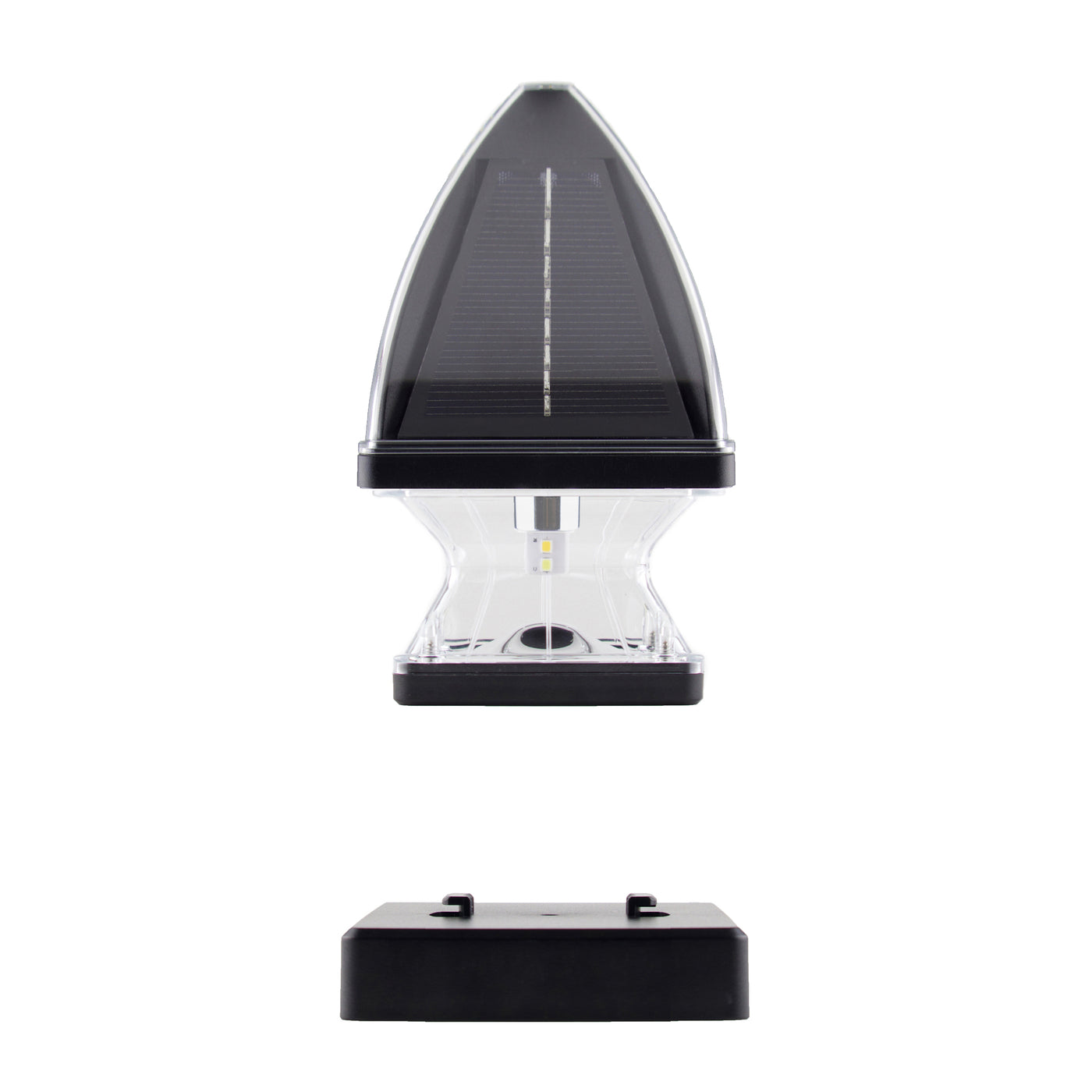 4 Pack Gothic Solar Post Cap Light Finish Cap, 4" or 5", Black or White Finish