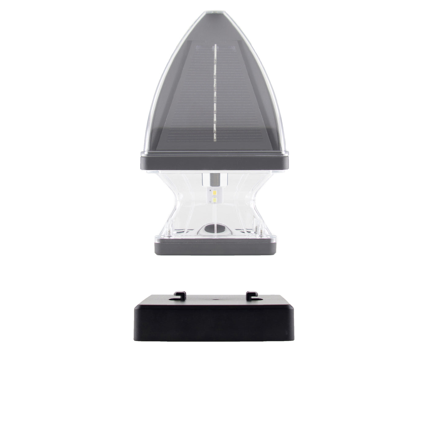 4 Pack Gothic Solar Post Cap Light Finish Cap, 4" or 5", Black or White Finish