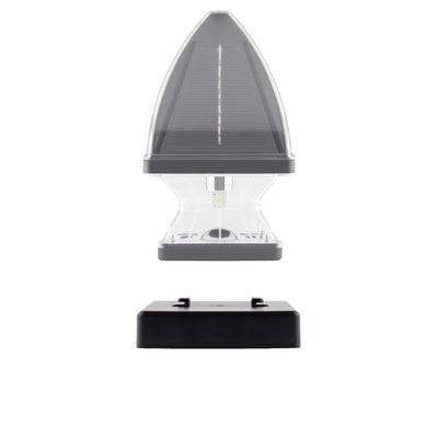 4 Pack Gothic Solar Post Cap Light Finish Cap, 4" or 5", Black or White Finish