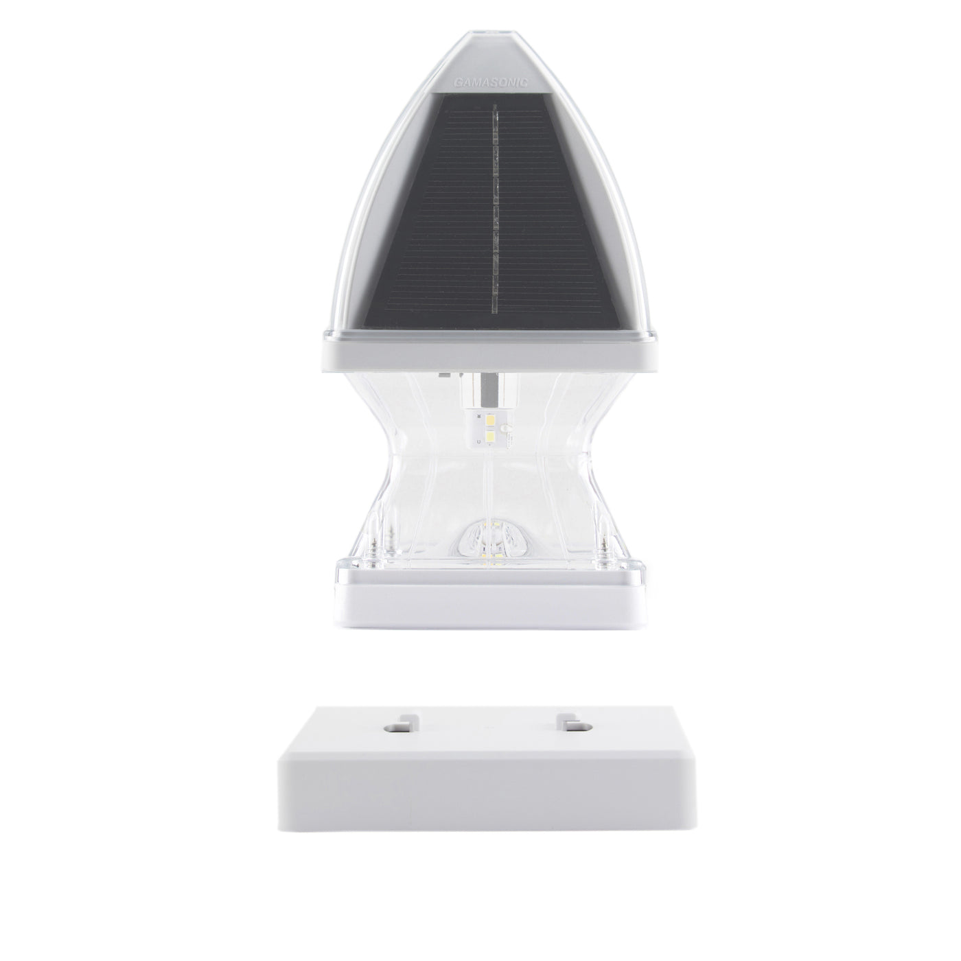 4 Pack Gothic Solar Post Cap Light Finish Cap, 4" or 5", Black or White Finish