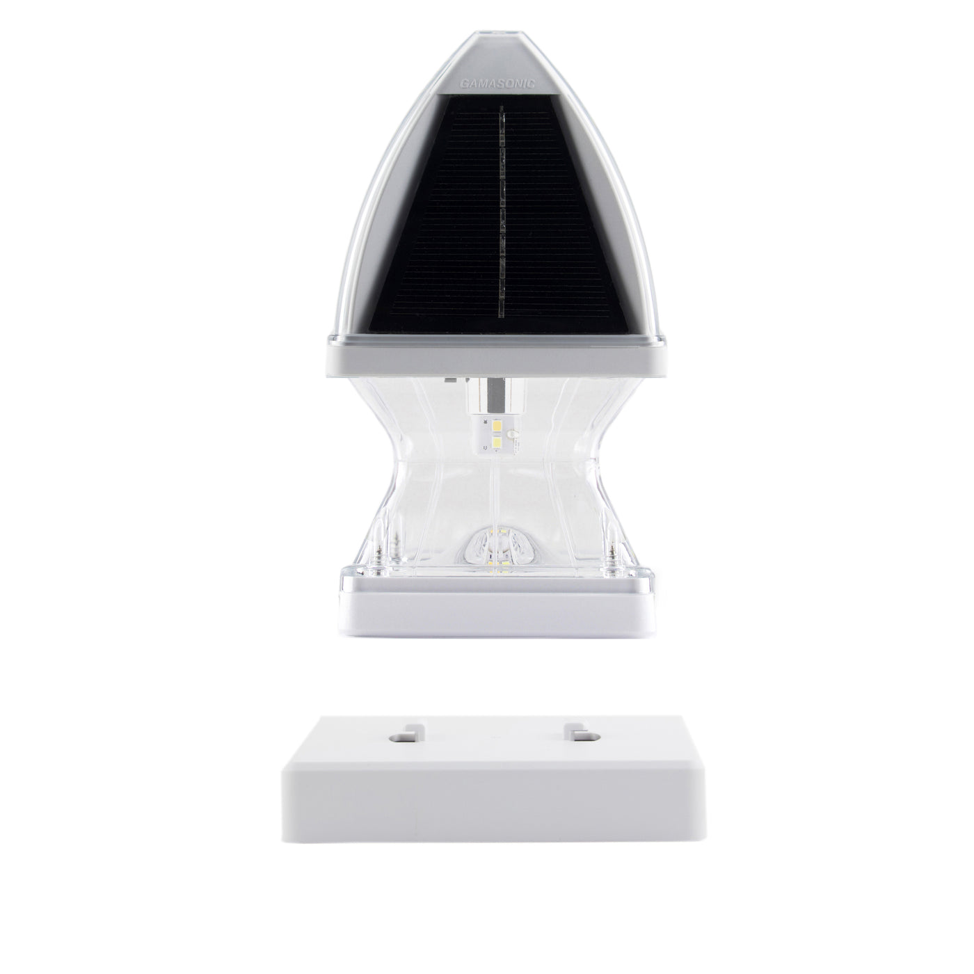 4 Pack Gothic Solar Post Cap Light Finish Cap, 4" or 5", Black or White Finish