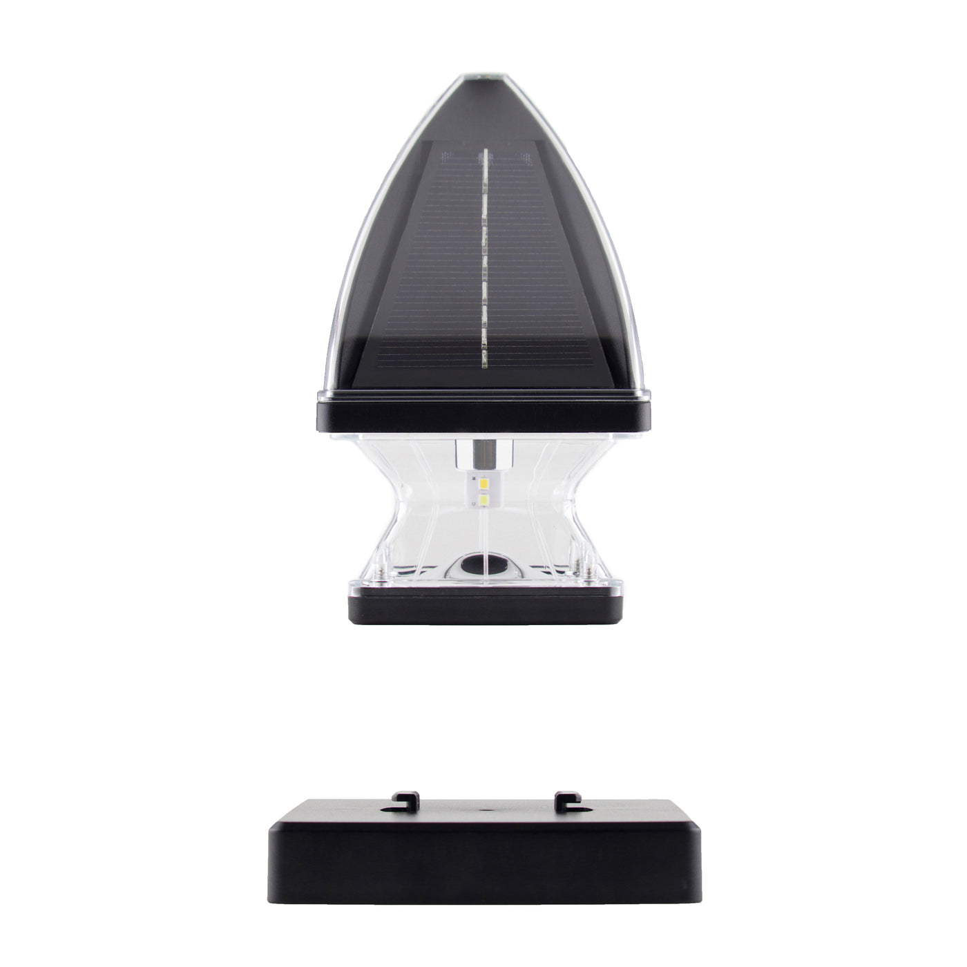 4 Pack Gothic Solar Post Cap Light Finish Cap, 4" or 5", Black or White Finish