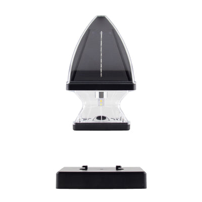 4 Pack Gothic Solar Post Cap Light Finish Cap, 4" or 5", Black or White Finish