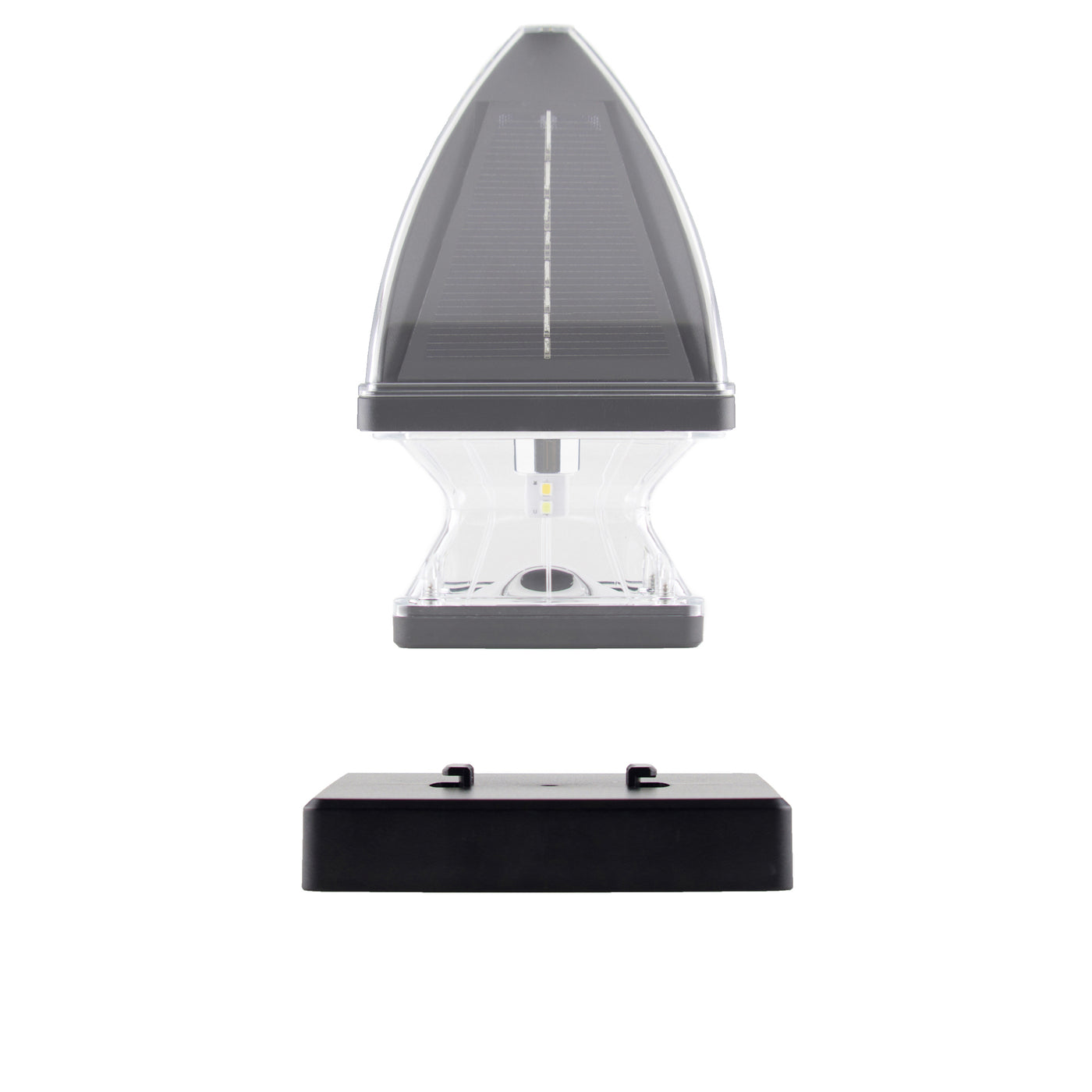 4 Pack Gothic Solar Post Cap Light Finish Cap, 4" or 5", Black or White Finish
