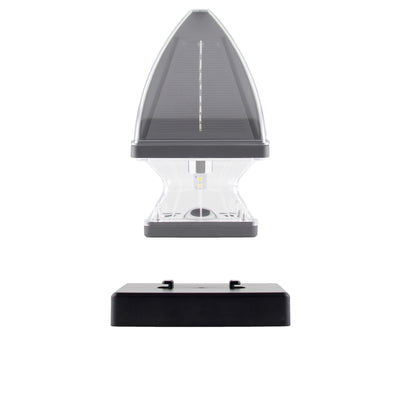 4 Pack Gothic Solar Post Cap Light Finish Cap, 4" or 5", Black or White Finish