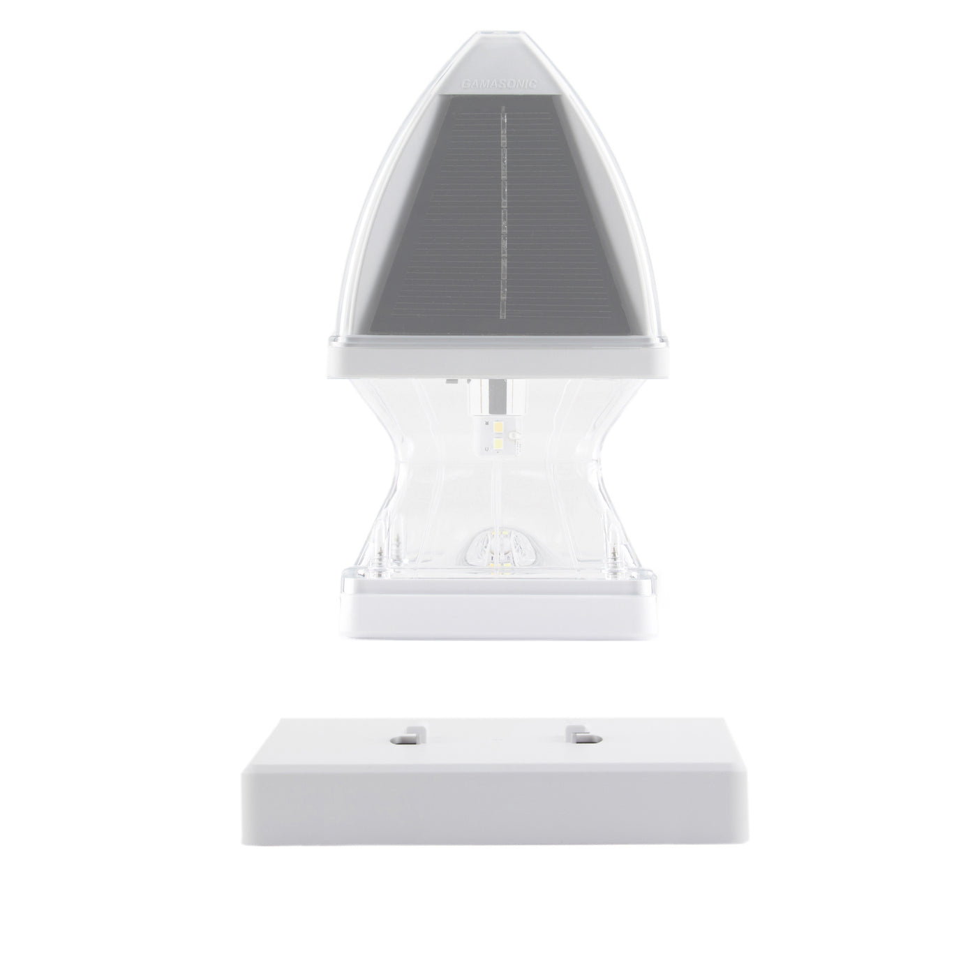 4 Pack Gothic Solar Post Cap Light Finish Cap, 4" or 5", Black or White Finish
