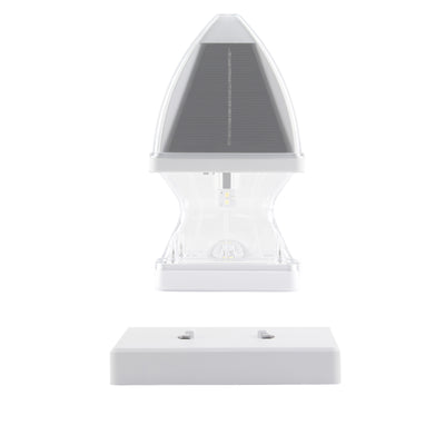 4 Pack Gothic Solar Post Cap Light Finish Cap, 4" or 5", Black or White Finish