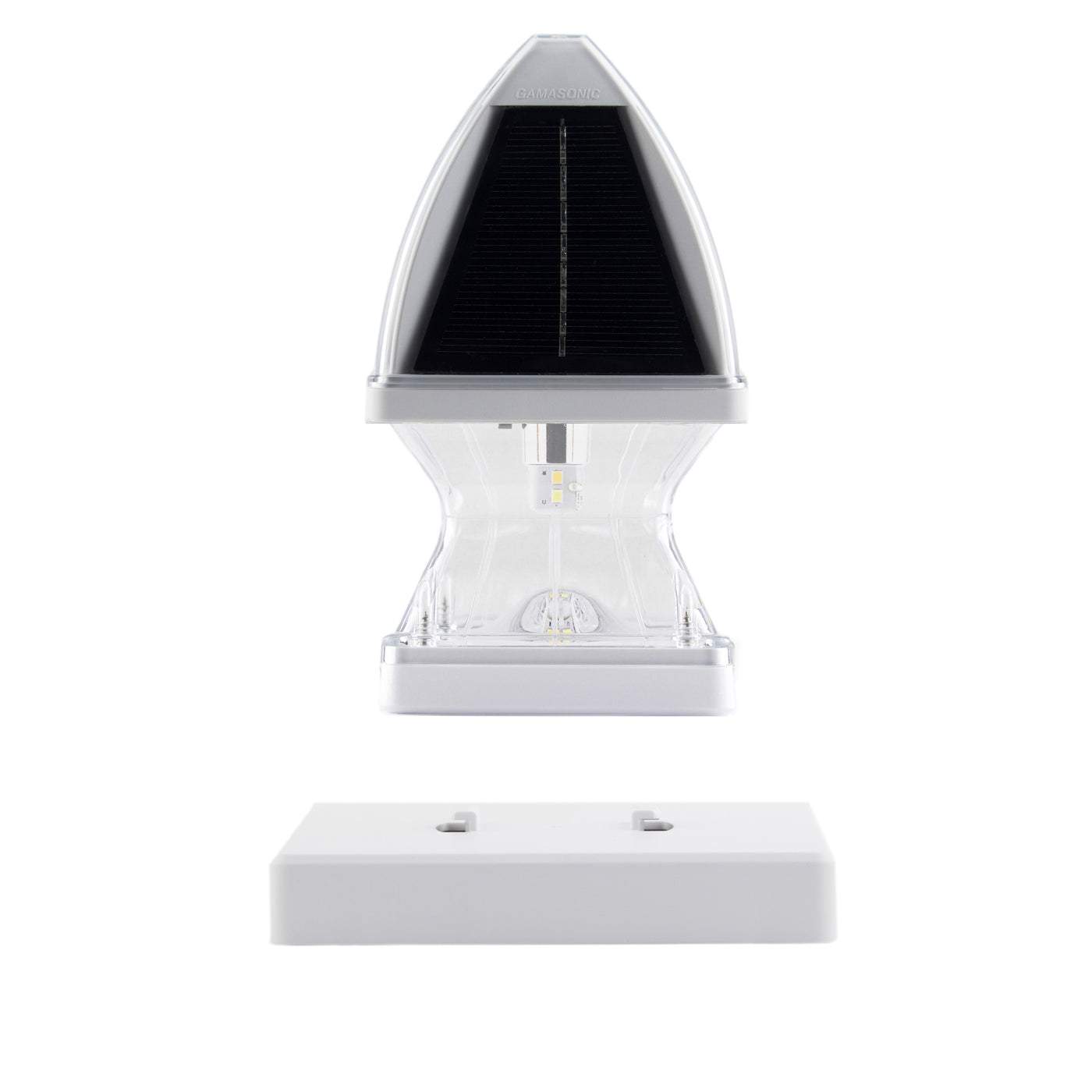4 Pack Gothic Solar Post Cap Light Finish Cap, 4" or 5", Black or White Finish